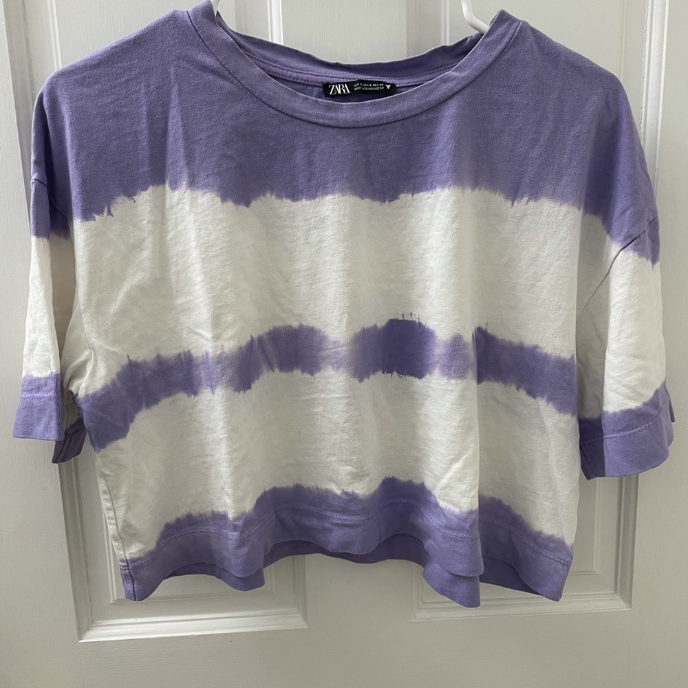 purple zara tie dye t shirt